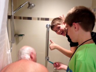 Shave Uncle Tommy! Shave him good!